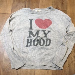 F21 ‘I love my hood’ sweater